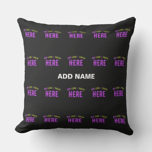 STYLISH MODERN CUSTOMIZABLE BLACK VERIFIED BRANDED CUSHION (Front)