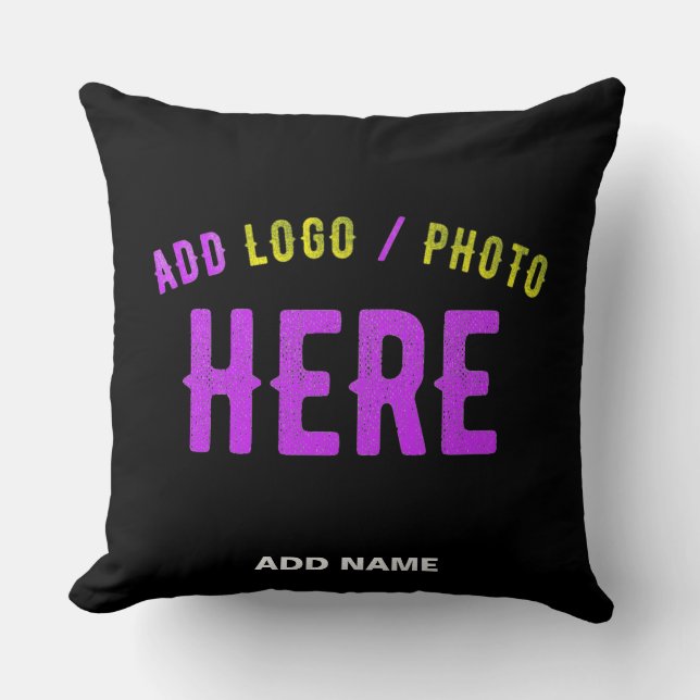 STYLISH MODERN CUSTOMIZABLE BLACK VERIFIED BRANDED CUSHION (Front)