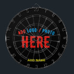 STYLISH MODERN CUSTOMIZABLE BLACK VERIFIED BRANDED DARTBOARD<br><div class="desc">THIS IS A DESIGN FITTING FOR EVERYONE.YOU CAN CHANGE, RESIZE OR ADD LOGO, PHOTO, TEXT AND COLOURS THE WAY YOU LIKE.THANK YOU.</div>