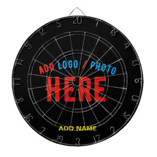 STYLISH MODERN CUSTOMIZABLE BLACK VERIFIED BRANDED DARTBOARD