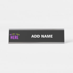 STYLISH MODERN CUSTOMIZABLE BLACK VERIFIED BRANDED DESK NAME PLATE