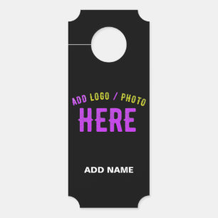 STYLISH MODERN CUSTOMIZABLE BLACK VERIFIED BRANDED DOOR HANGER
