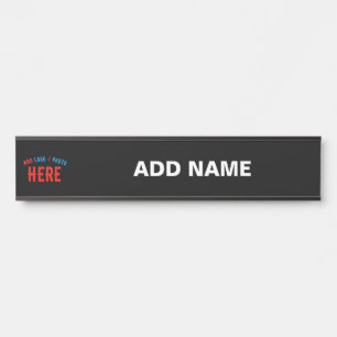STYLISH MODERN CUSTOMIZABLE BLACK VERIFIED BRANDED DOOR SIGN