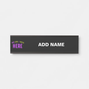 STYLISH MODERN CUSTOMIZABLE BLACK VERIFIED BRANDED DOOR SIGN