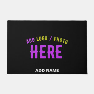 STYLISH MODERN CUSTOMIZABLE BLACK VERIFIED BRANDED DOORMAT