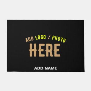 STYLISH MODERN CUSTOMIZABLE BLACK VERIFIED BRANDED DOORMAT