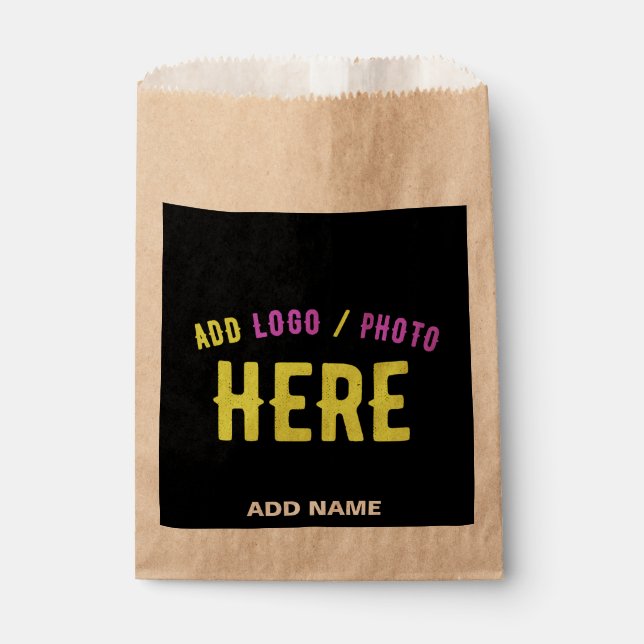 STYLISH MODERN CUSTOMIZABLE BLACK VERIFIED BRANDED FAVOUR BAGS (Front)