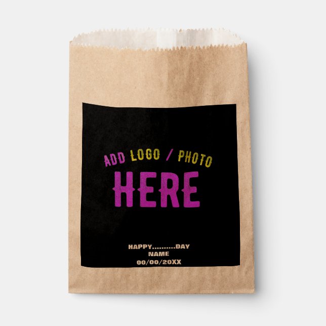 STYLISH MODERN CUSTOMIZABLE BLACK VERIFIED BRANDED FAVOUR BAGS (Front)