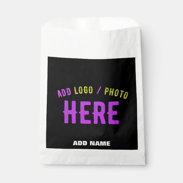 STYLISH MODERN CUSTOMIZABLE BLACK VERIFIED BRANDED FAVOUR BAGS (Front)