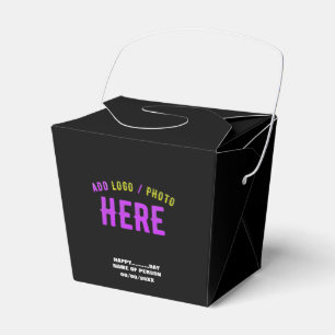 STYLISH MODERN CUSTOMIZABLE BLACK VERIFIED BRANDED FAVOUR BOX