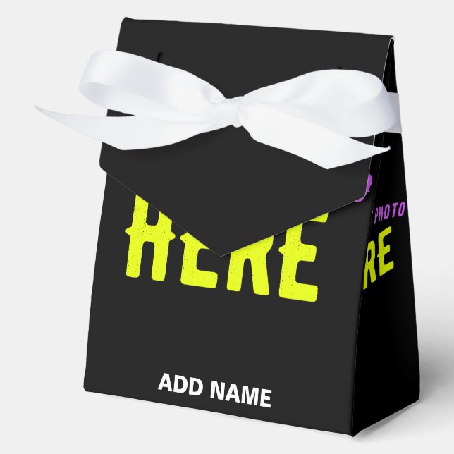 STYLISH MODERN CUSTOMIZABLE BLACK VERIFIED BRANDED FAVOUR BOX (Front)