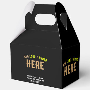 STYLISH MODERN CUSTOMIZABLE BLACK VERIFIED BRANDED FAVOUR BOX