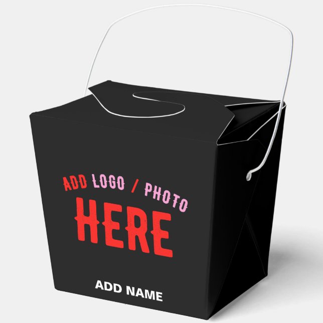 STYLISH MODERN CUSTOMIZABLE BLACK VERIFIED BRANDED FAVOUR BOX (Front)