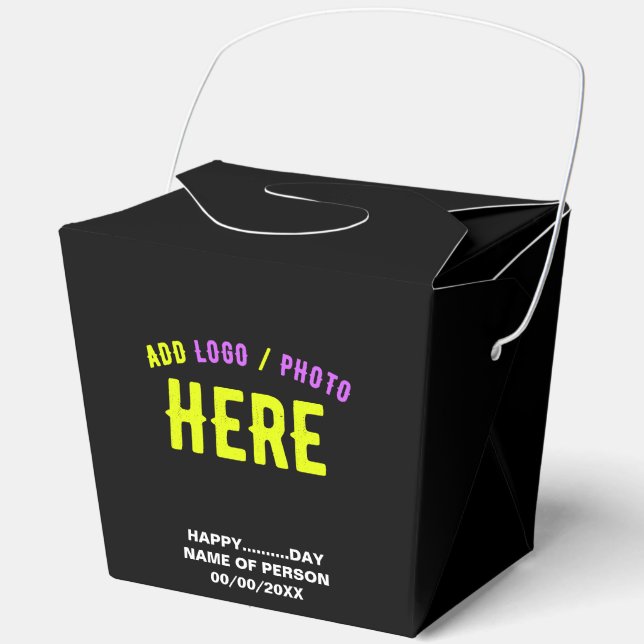 STYLISH MODERN CUSTOMIZABLE BLACK VERIFIED BRANDED FAVOUR BOX (Front)
