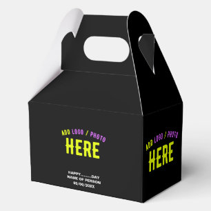 STYLISH MODERN CUSTOMIZABLE BLACK VERIFIED BRANDED FAVOUR BOX