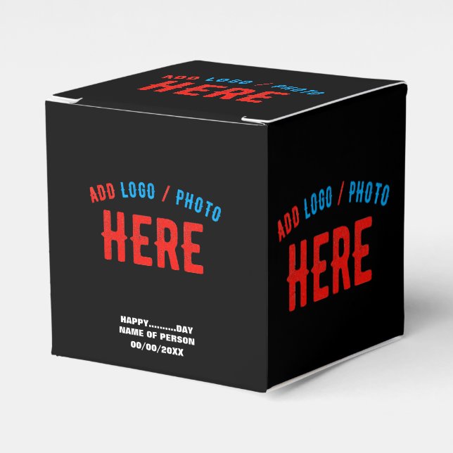 STYLISH MODERN CUSTOMIZABLE BLACK VERIFIED BRANDED FAVOUR BOX (Front Side)