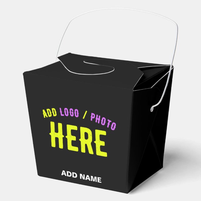 STYLISH MODERN CUSTOMIZABLE BLACK VERIFIED BRANDED FAVOUR BOX (Front)
