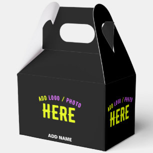STYLISH MODERN CUSTOMIZABLE BLACK VERIFIED BRANDED FAVOUR BOX