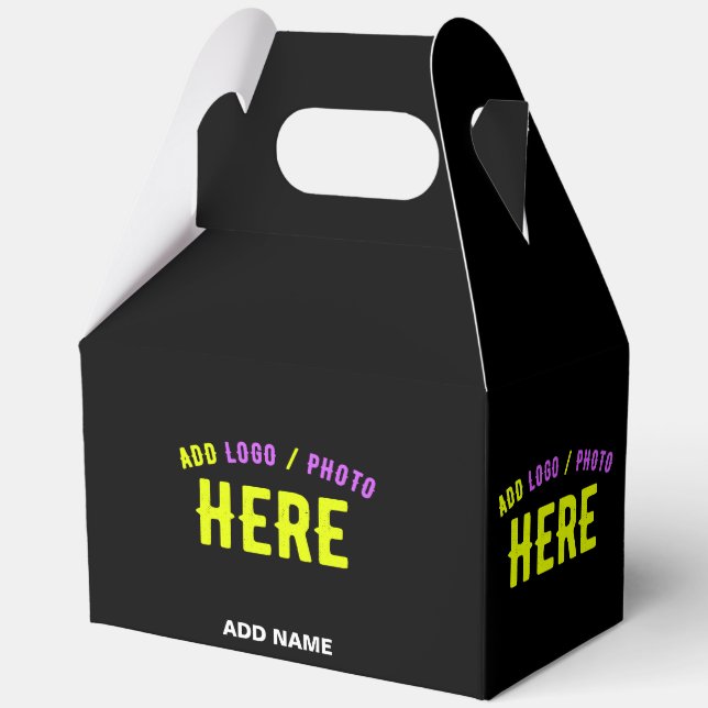 STYLISH MODERN CUSTOMIZABLE BLACK VERIFIED BRANDED FAVOUR BOX (Front)