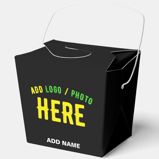 STYLISH MODERN CUSTOMIZABLE BLACK VERIFIED BRANDED FAVOUR BOX (Front)