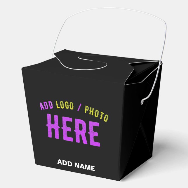 STYLISH MODERN CUSTOMIZABLE BLACK VERIFIED BRANDED FAVOUR BOX (Front)