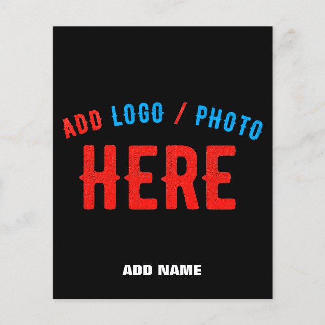 STYLISH MODERN CUSTOMIZABLE BLACK VERIFIED BRANDED FLYER (Front)