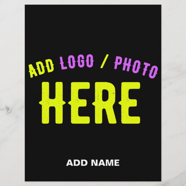 STYLISH MODERN CUSTOMIZABLE BLACK VERIFIED BRANDED FLYER (Front)