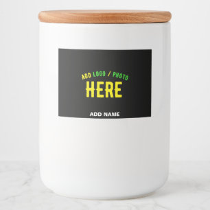 STYLISH MODERN CUSTOMIZABLE BLACK VERIFIED BRANDED FOOD LABEL