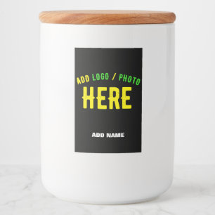 STYLISH MODERN CUSTOMIZABLE BLACK VERIFIED BRANDED FOOD LABEL