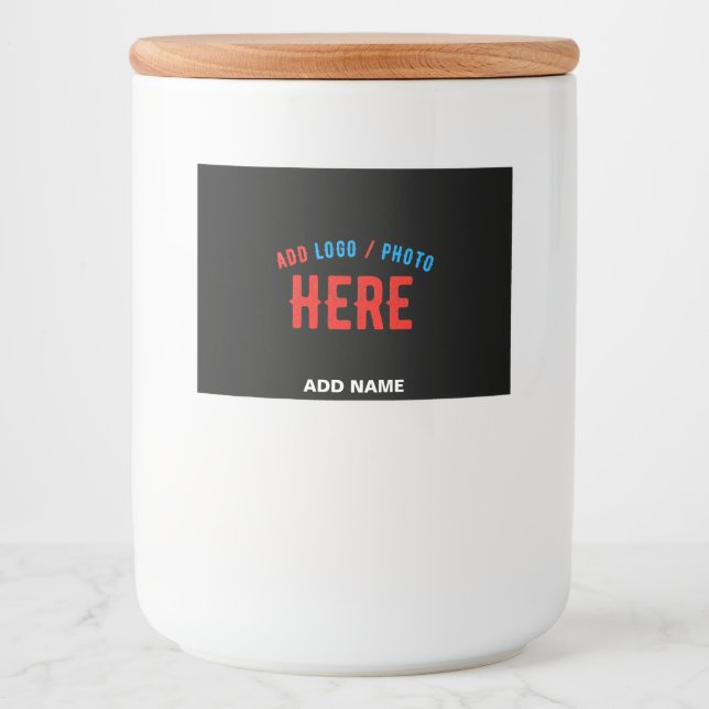 STYLISH MODERN CUSTOMIZABLE BLACK VERIFIED BRANDED FOOD LABEL (Front)