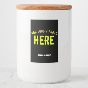 STYLISH MODERN CUSTOMIZABLE BLACK VERIFIED BRANDED FOOD LABEL