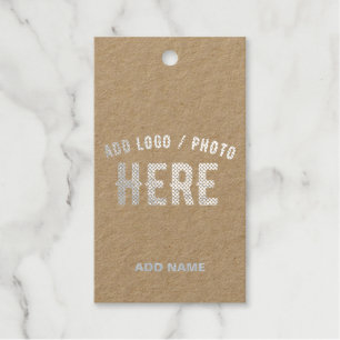 STYLISH MODERN CUSTOMIZABLE BLACK VERIFIED BRANDED GIFT TAGS