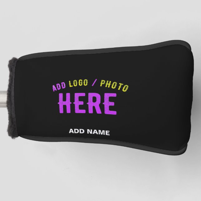 STYLISH MODERN CUSTOMIZABLE BLACK VERIFIED BRANDED GOLF HEAD COVER (Front)