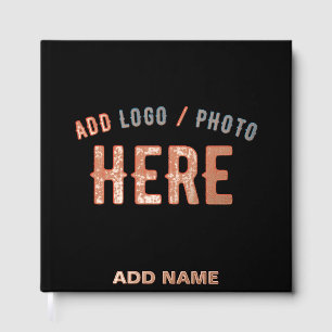 STYLISH MODERN CUSTOMIZABLE BLACK VERIFIED BRANDED GUEST BOOK