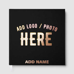 STYLISH MODERN CUSTOMIZABLE BLACK VERIFIED BRANDED GUEST BOOK
