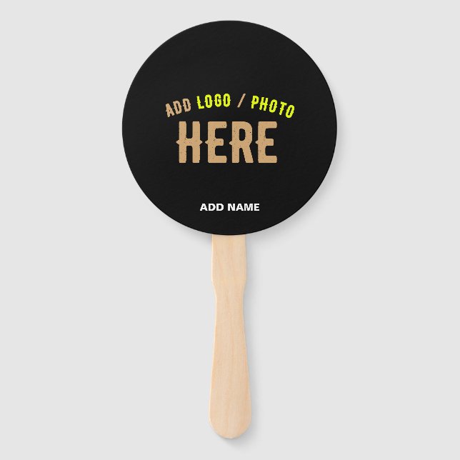 STYLISH MODERN CUSTOMIZABLE BLACK VERIFIED BRANDED HAND FAN (Front)
