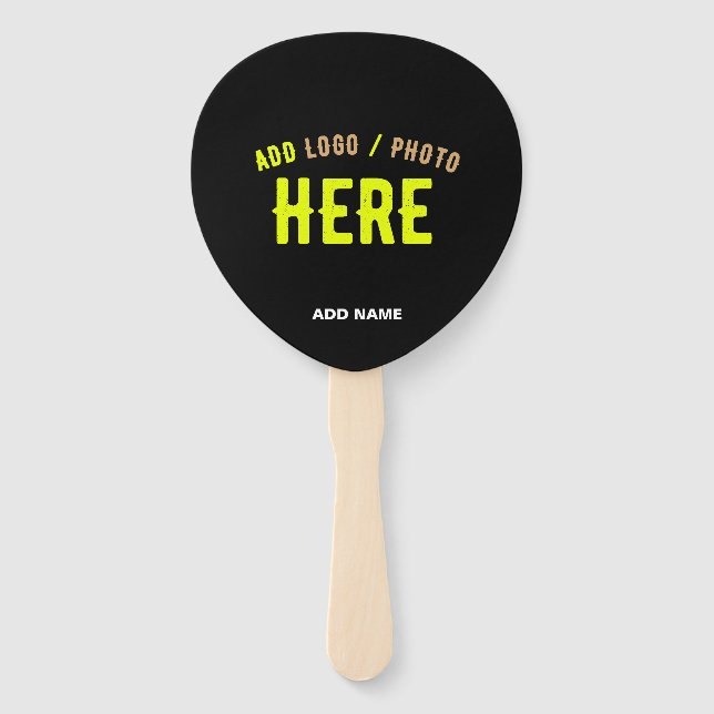 STYLISH MODERN CUSTOMIZABLE BLACK VERIFIED BRANDED HAND FAN (Front)