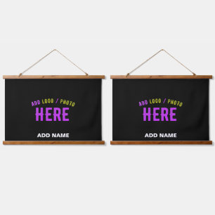 STYLISH MODERN CUSTOMIZABLE BLACK VERIFIED BRANDED HANGING TAPESTRY