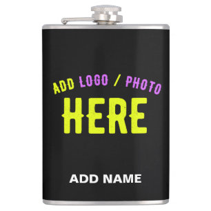 STYLISH MODERN CUSTOMIZABLE BLACK VERIFIED BRANDED HIP FLASK