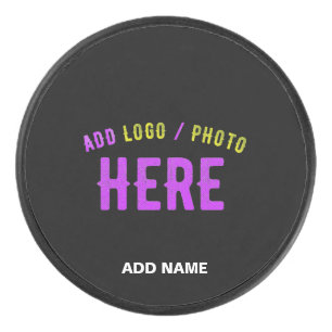 STYLISH MODERN CUSTOMIZABLE BLACK VERIFIED BRANDED HOCKEY PUCK