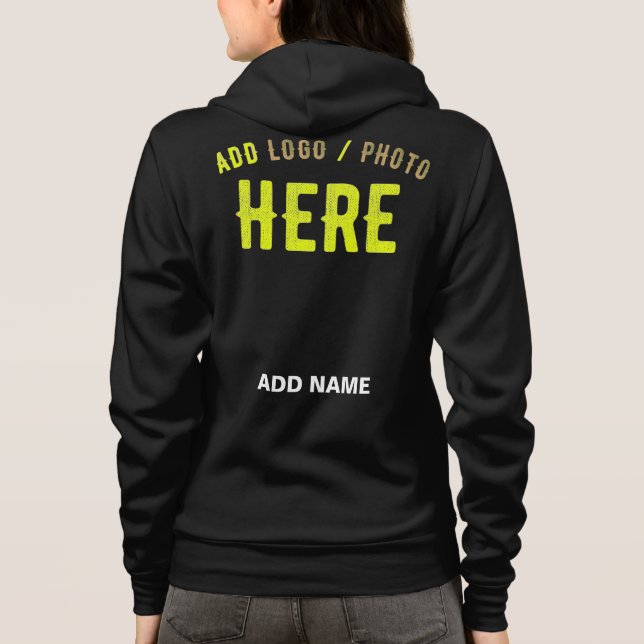 STYLISH MODERN CUSTOMIZABLE BLACK VERIFIED BRANDED HOODIE (Back)