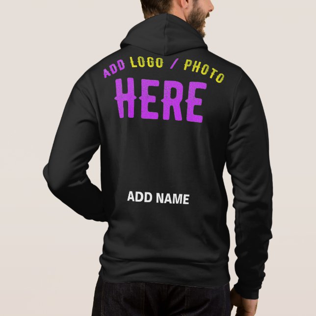 STYLISH MODERN CUSTOMIZABLE BLACK VERIFIED BRANDED HOODIE (Back)