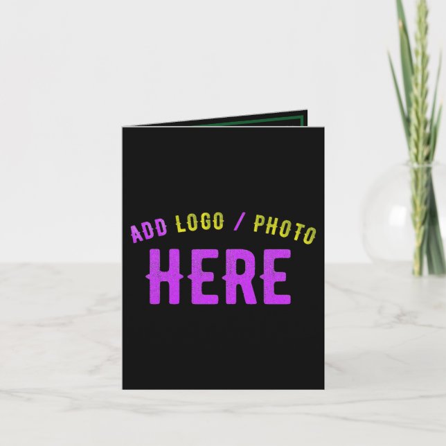 STYLISH MODERN CUSTOMIZABLE BLACK VERIFIED BRANDED INVITATION (Front)
