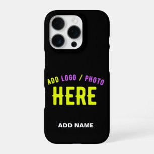 STYLISH MODERN CUSTOMIZABLE BLACK VERIFIED BRANDED iPhone 16 PRO CASE