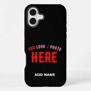 STYLISH MODERN CUSTOMIZABLE BLACK VERIFIED BRANDED iPhone 16 PLUS CASE