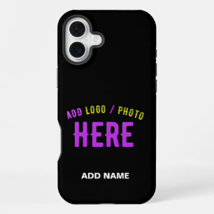 STYLISH MODERN CUSTOMIZABLE BLACK VERIFIED BRANDED iPhone 16 PLUS CASE