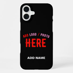 STYLISH MODERN CUSTOMIZABLE BLACK VERIFIED BRANDED iPhone 16 PLUS CASE