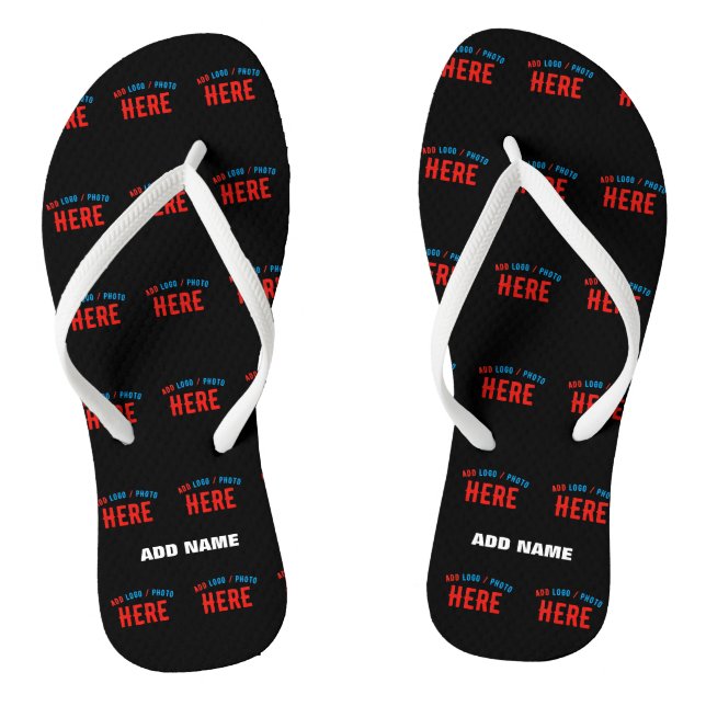 STYLISH MODERN CUSTOMIZABLE BLACK VERIFIED BRANDED JANDALS (Footbed)