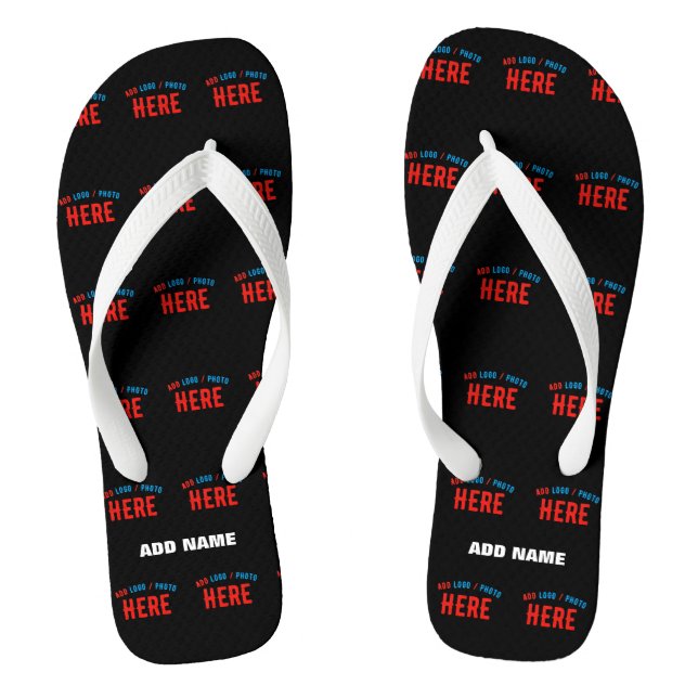 STYLISH MODERN CUSTOMIZABLE BLACK VERIFIED BRANDED JANDALS (Footbed)