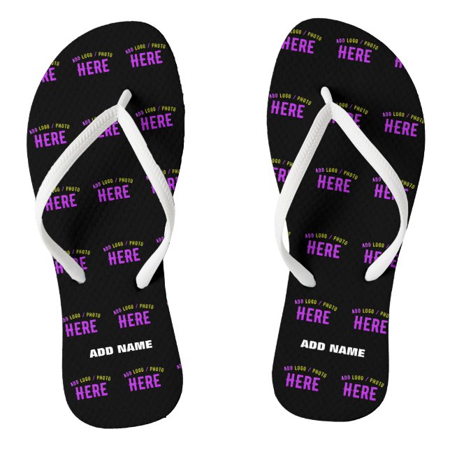 STYLISH MODERN CUSTOMIZABLE BLACK VERIFIED BRANDED JANDALS (Footbed)